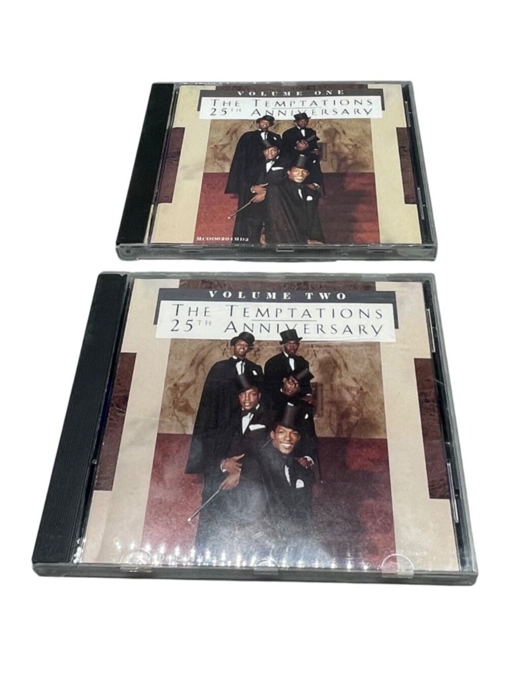 The Temptations 25th Anniversary Volume One & Two CD Set Motown Records READ